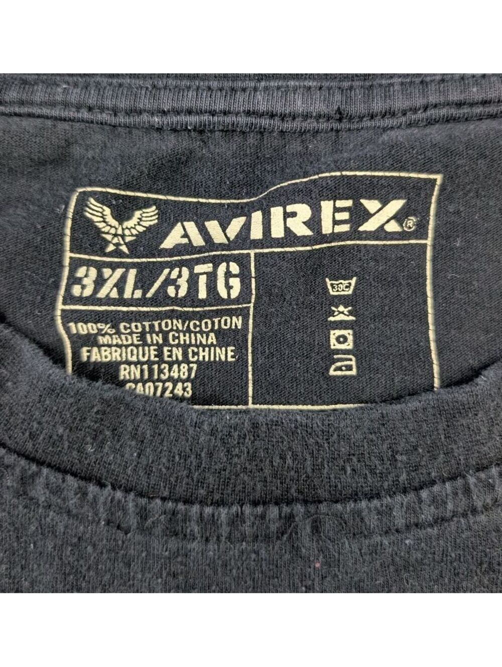 Y2K Avirex Heart and Skull Cards Studded Black T-shirt - Picture 3 of 6